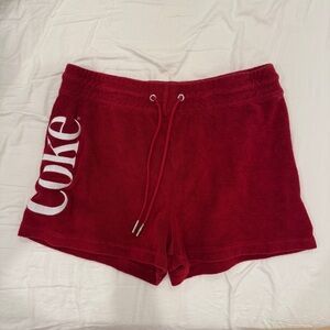 Kith Red Athletic Shorts Plush Velour Comfort